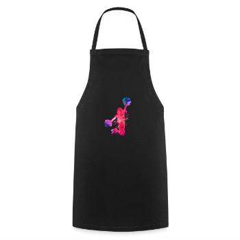 cheerleading - Kochschürze - Schwarz - Vorne - AI Model Male 185 dark (185cm)