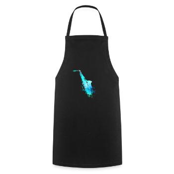 saxophone - Cooking Apron - black - Front - AI Model Male 185 dark (185cm)