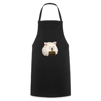 Onigiri Katze Kawaii Lustige Geschenkidee - Kochschürze - Schwarz - Vorne - AI Model Male 185 dark (185cm)