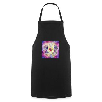 Le cœur de la diversité - Tablier de cuisine - noir - Devant - AI Model Male 185 dark (185cm)