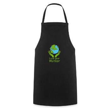 Jour de la terre aime votre cadeau d'amant de mère nature - Tablier de cuisine - noir - Devant - AI Model Male 185 dark (185cm)
