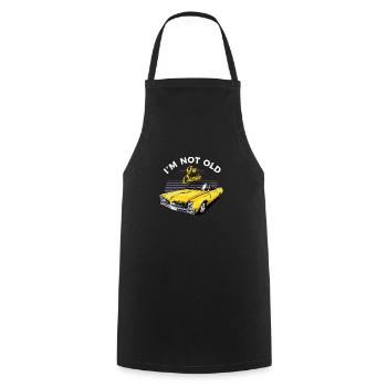 Old school vintage classic vintage car - Tablier de cuisine - noir - Devant - AI Model Male 185 dark (185cm)