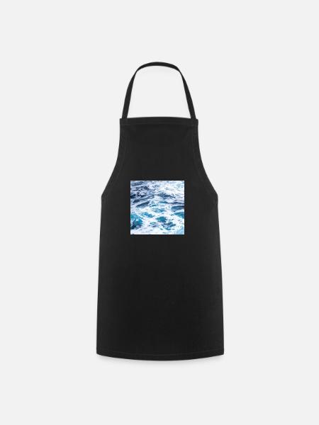 Vagues de l'océan - Tablier de cuisine - noir