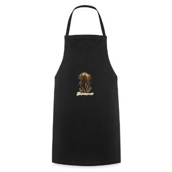 samouraï - Tablier de cuisine - noir - Devant - AI Model Male 185 dark (185cm)