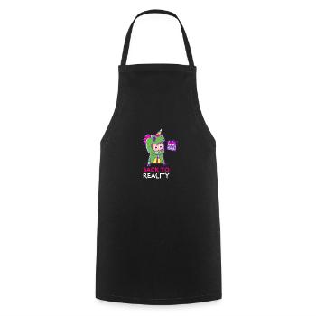 BACK TO REALITY - Tablier de cuisine - noir - Devant - AI Model Male 185 dark (185cm)