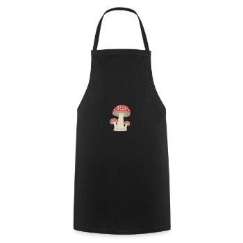Mushroom lucky guy forest gift idea - Cooking Apron - black - Front - AI Model Male 185 dark (185cm)