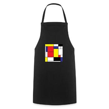 Idée cadeau vintage de symboles mathématiques art moderne - Tablier de cuisine - noir - Devant - AI Model Male 185 dark (185cm)
