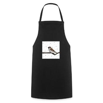 Sparrow bird animal gift women men children - Cooking Apron - black - Front - AI Model Male 185 dark (185cm)
