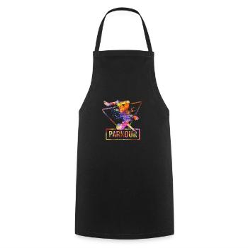 Parkour - Cooking Apron - black - Front - AI Model Male 185 dark (185cm)