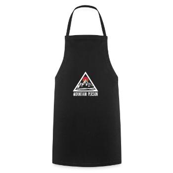 Mountain Person - Mountains Skiing Winter Snowboard - Cooking Apron - black - Front - AI Model Male 185 dark (185cm)