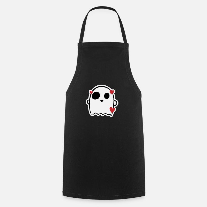 Cute Lovely Ghost - Kochschürze - Schwarz