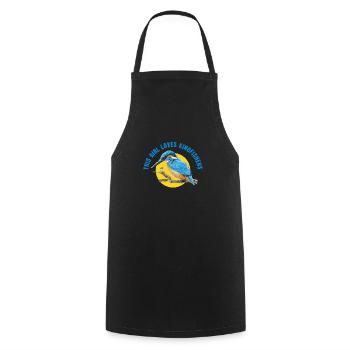 This Girl Loves Kingfishers - Cooking Apron - black - Front - AI Model Male 185 dark (185cm)
