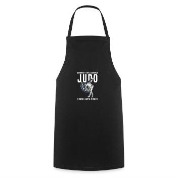 Judo fighter - Cooking Apron - black - Front - AI Model Male 185 dark (185cm)