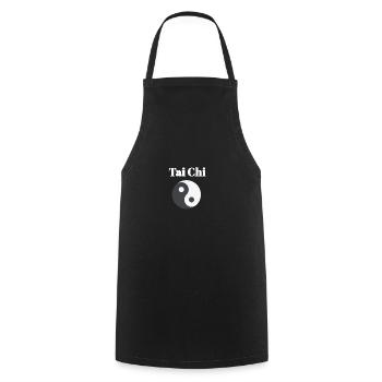 Tai Chi - Kochschürze - Schwarz - Vorne - AI Model Male 185 dark (185cm)