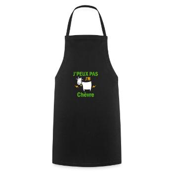 j'peux pas j'ai chèvre - Tablier de cuisine - noir - Devant - AI Model Male 185 dark (185cm)