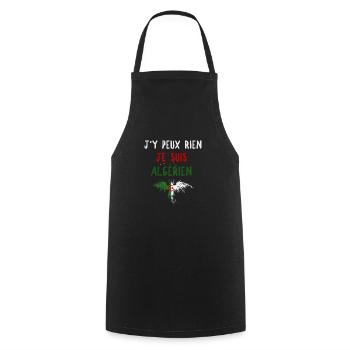 J'y peux rien Je suis Algérien - Tablier de cuisine - noir - Devant - AI Model Male 185 dark (185cm)