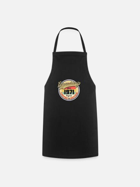 Légendaire depuis 1971 année de naissance 1971 - Tablier de cuisine - noir