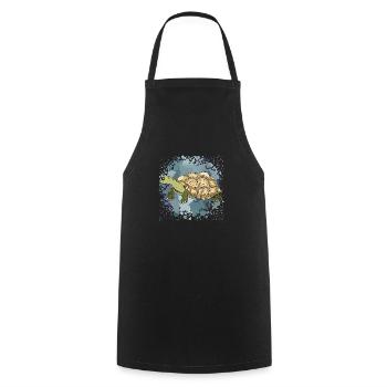 Tortue - Tablier de cuisine - noir - Devant - AI Model Male 185 dark (185cm)