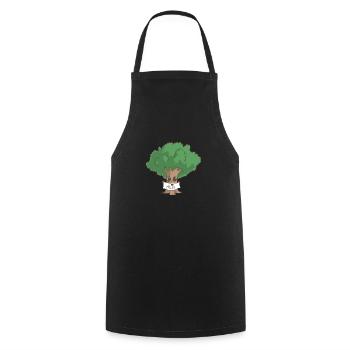 Love Trees - Cooking Apron - black - Front - AI Model Male 185 dark (185cm)