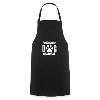 Helicopter Dog Mama - Cooking Apron - black - Front - AI Model Male 185 dark (185cm)
