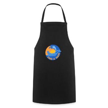 Find a wave Bodysurf Bodysurfing Gift Idea - Cooking Apron - black - Front - AI Model Male 185 dark (185cm)