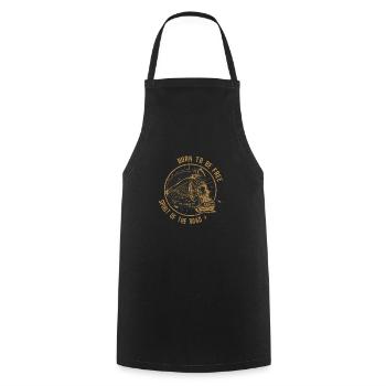 Kopf des Todes Motorrad Totenkopf Totenkopf Logo Biker - Kochschürze - Schwarz - Vorne - AI Model Male 185 dark (185cm)