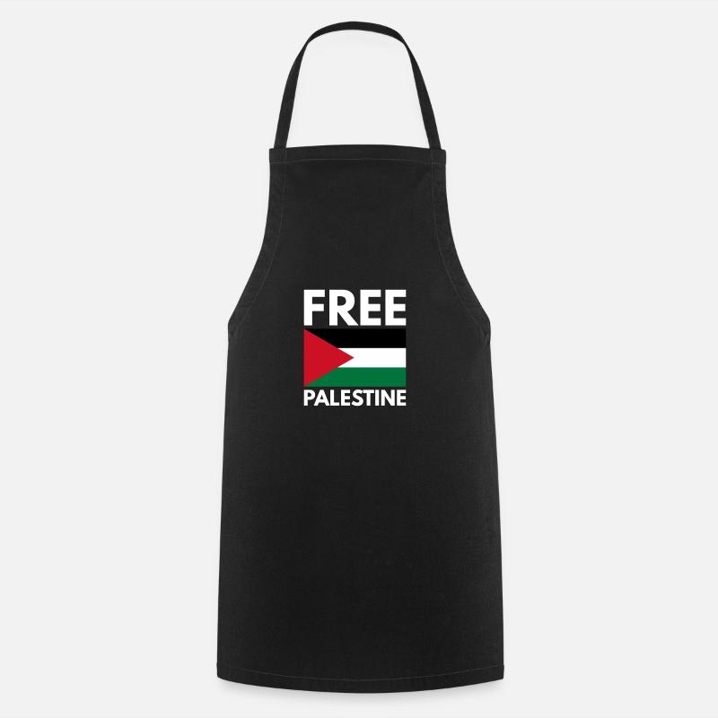 Free Palestine - Cooking Apron - black