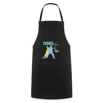 Danse de tango danseur danseur - Tablier de cuisine - noir - Devant - AI Model Male 185 dark (185cm)