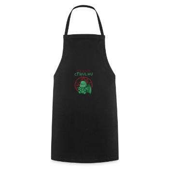 Grand Cthulhu - Tablier de cuisine - noir - Devant - AI Model Male 185 dark (185cm)