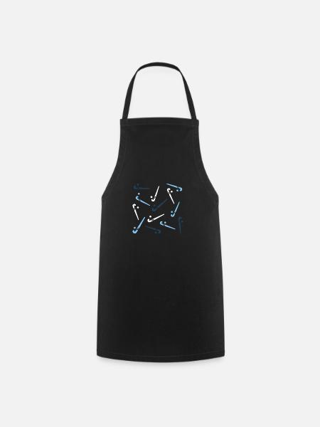 kleine Hockeyschläger blau - Kochschürze - Schwarz
