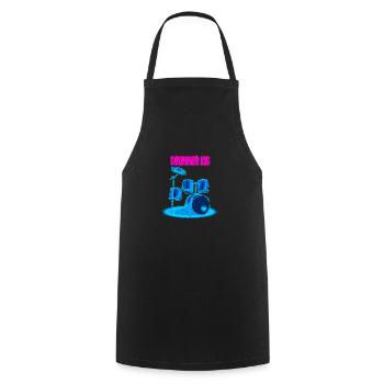 Drummer Kid Drum Set Young Musician - Cooking Apron - black - Front - AI Model Male 185 dark (185cm)
