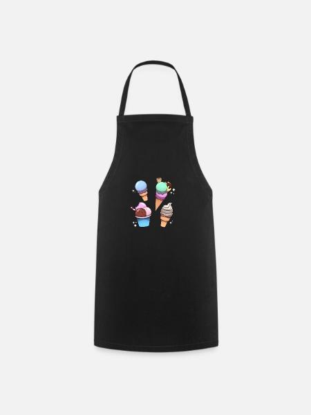 Ice Cream - Cooking Apron - black