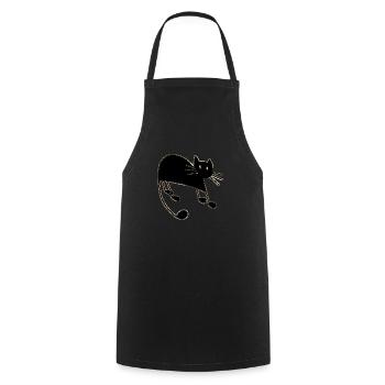 Chat - Tablier de cuisine - noir - Devant - AI Model Male 185 dark (185cm)