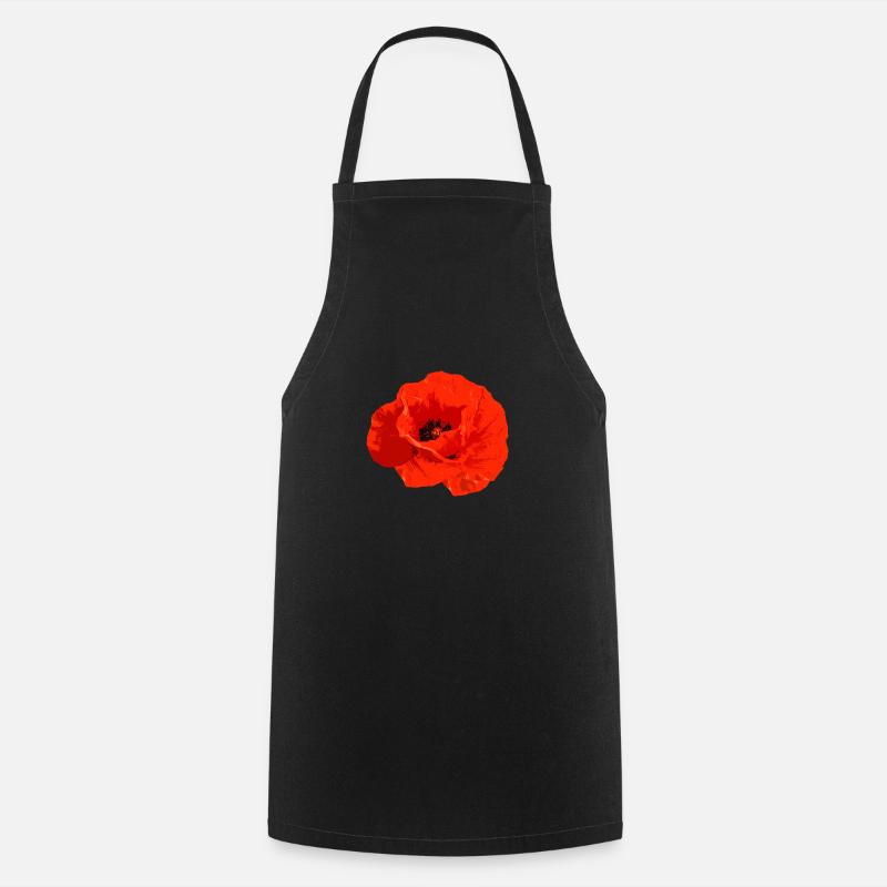 Coquelicot - Tablier de cuisine - noir