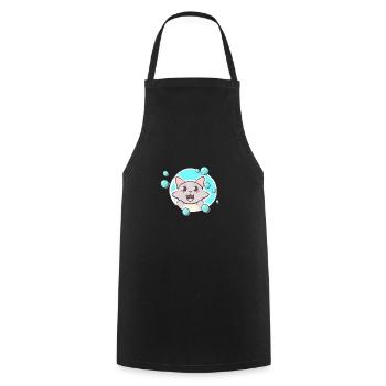 Savon Bubbles Chat - Tablier de cuisine - noir - Devant - AI Model Male 185 dark (185cm)