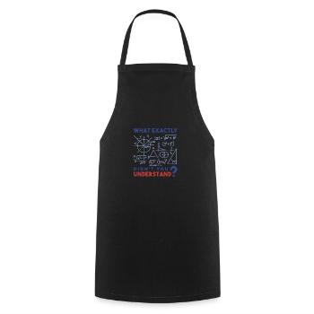 What exactly do you not understand? Math freak. - Cooking Apron - black - Front - AI Model Male 185 dark (185cm)
