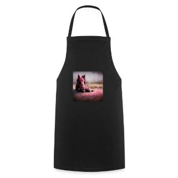 Bébé cheval couché sur le sol Rosa IV - Tablier de cuisine - noir - Devant - AI Model Male 185 dark (185cm)