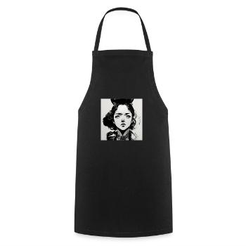 JoJo Character Anime - Cooking Apron - black - Front - AI Model Male 185 dark (185cm)