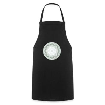 Mandala-Quantum 16 - Kochschürze - Schwarz - Vorne - AI Model Male 185 dark (185cm)