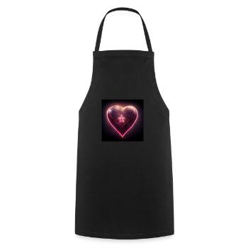 Herz Love Abstract Collection 33 - Kochschürze - Schwarz - Vorne - AI Model Male 185 dark (185cm)