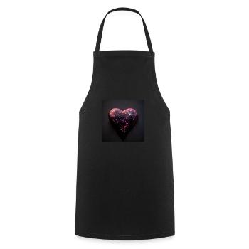 Herz Love Abstract Collection 35 - Kochschürze - Schwarz - Vorne - AI Model Male 185 dark (185cm)