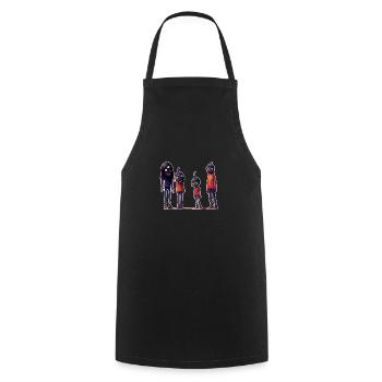 Pumpkin Zombie Halloween Family - Cooking Apron - black - Front - AI Model Male 185 dark (185cm)