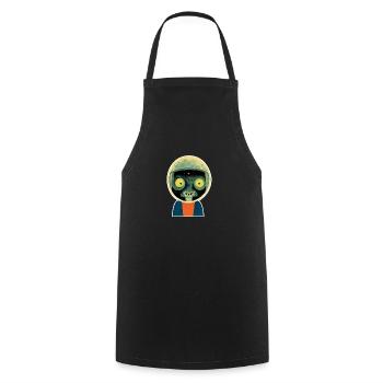 Space Zombie - Cooking Apron - black - Front - AI Model Male 185 dark (185cm)