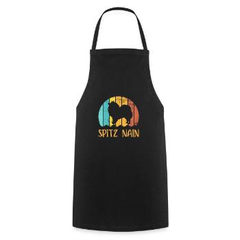 SPITZ NAIN - Tablier de cuisine - noir - Devant - AI Model Male 185 dark (185cm)