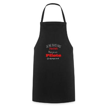 Pas parfait mais pilote - Tablier de cuisine - noir - Devant - AI Model Male 185 dark (185cm)