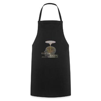 Power of thought - Cooking Apron - black - Front - AI Model Male 185 dark (185cm)