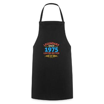 Legendary since 1975 Limited Edition - Cooking Apron - black - Front - AI Model Male 185 dark (185cm)
