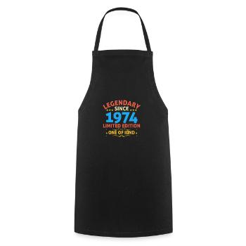 Legendary since 1974 Limited Edition - Cooking Apron - black - Front - AI Model Male 185 dark (185cm)
