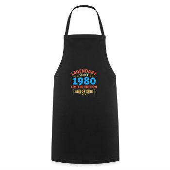Legendary since 1980 Limited Edition - Cooking Apron - black - Front - AI Model Male 185 dark (185cm)