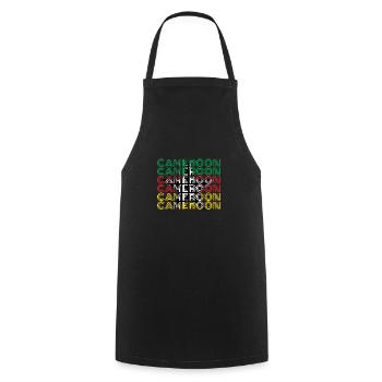Cameroon - Cooking Apron - black - Front - AI Model Male 185 dark (185cm)